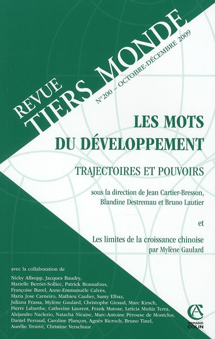 REVUE TIERS-MONDE n.200 : les mots du développement ; trajectoires et pouvoirs
