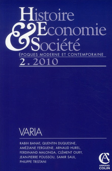 Histoire, économie & société n.2