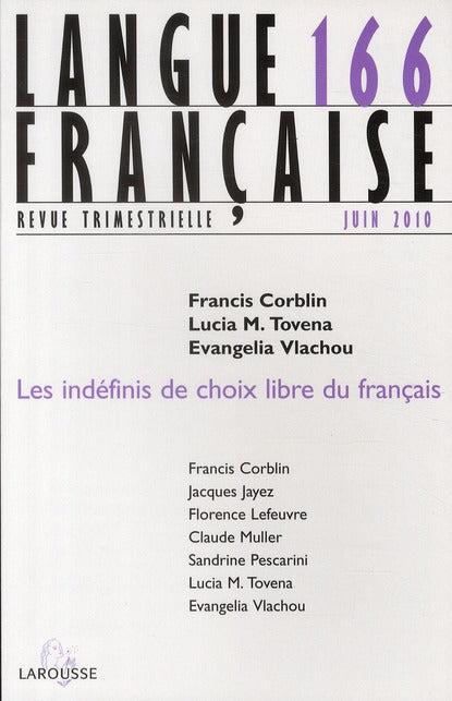 Langue française n.166 : le français : unité ou variantes