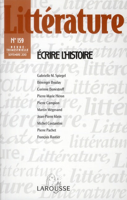 Littérature n.159 : séparation, réparation