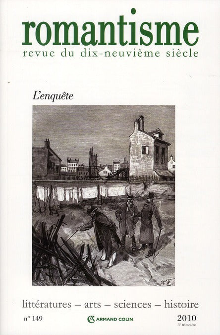Romantisme n.149 : l'enquête