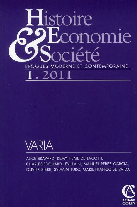 Histoire, économie & société n.1