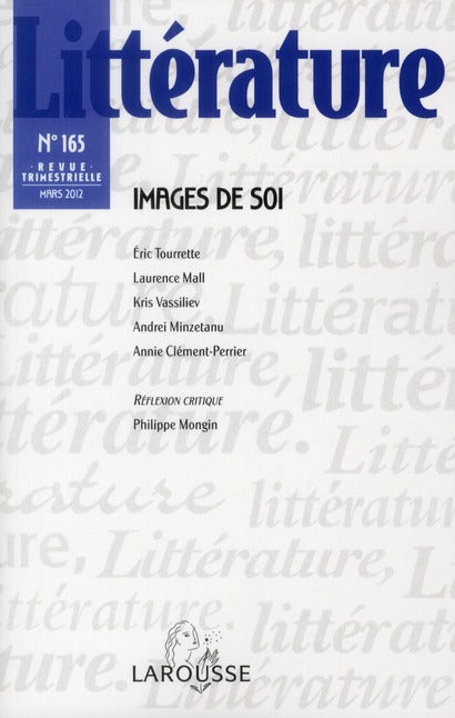 Littérature n.165 : images de soi