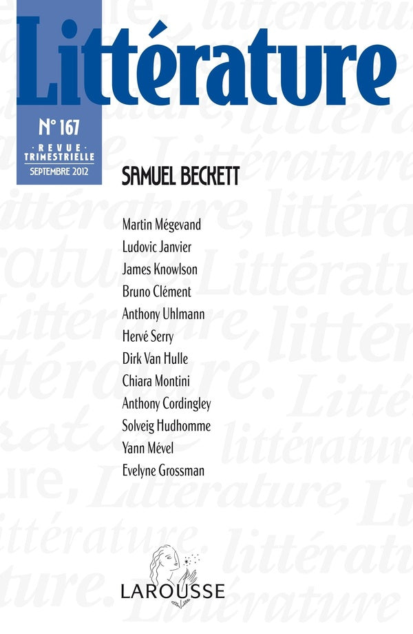 Littérature n.167 : Beckett