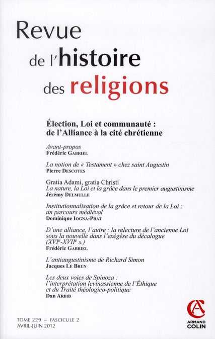 Revue de l'histoire des religions n.229/2