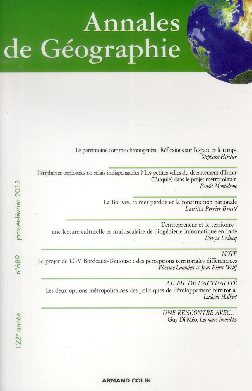 Revue Annales de géographie n.689