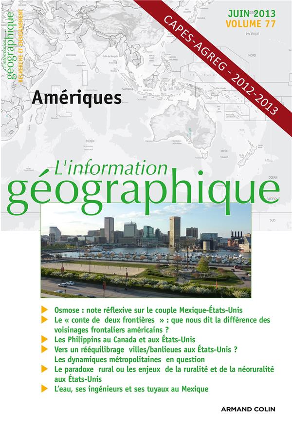 L'information géographique n.77 : Amériques