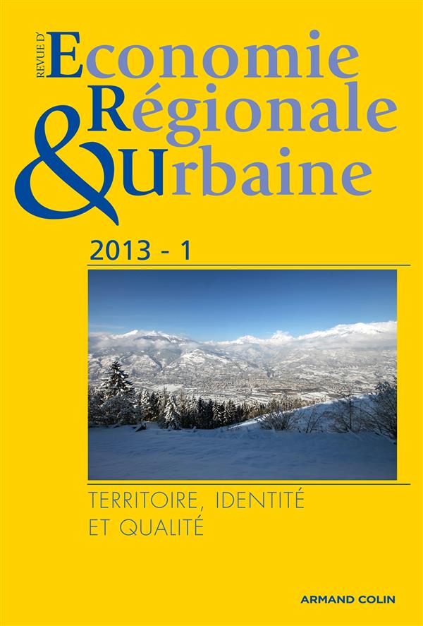 Revue d'économie régionale et urbaine n.1