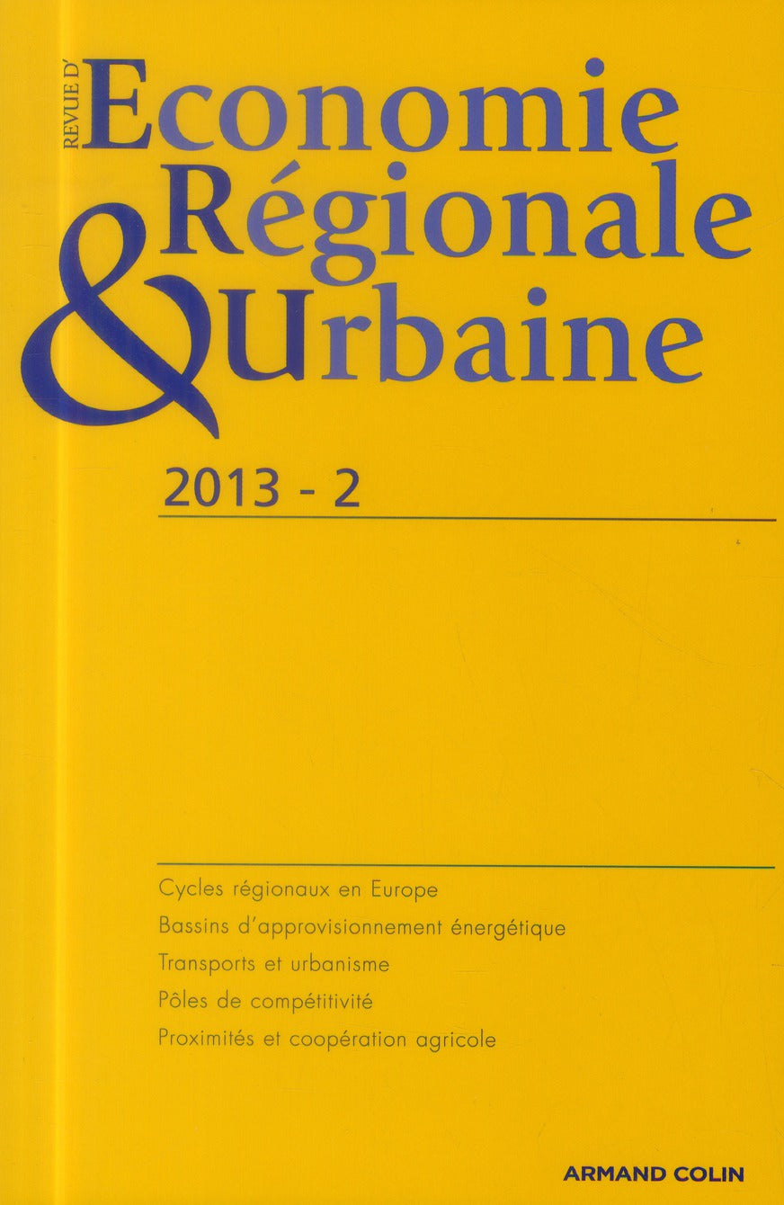 Revue d'économie régionale et urbaine n.2