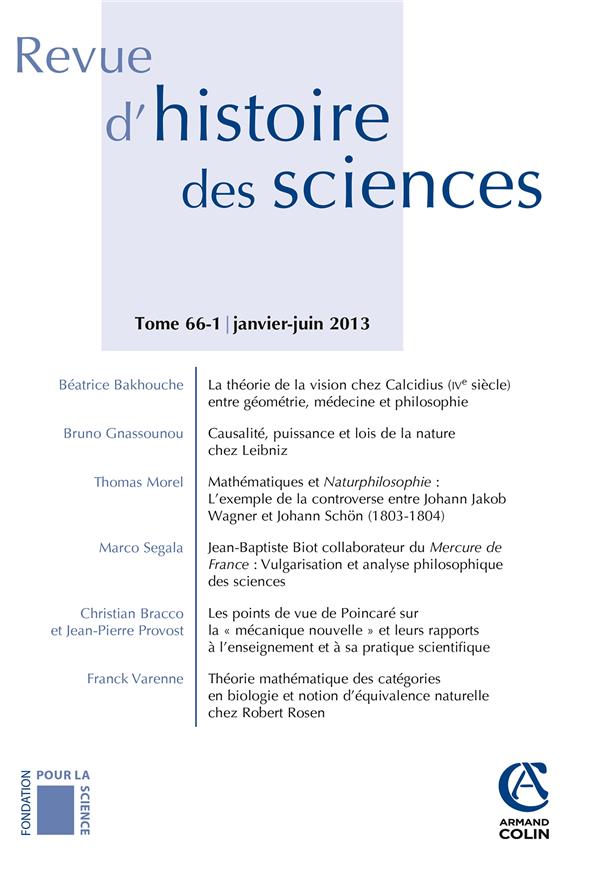 Revue d'histoire des sciences n.66