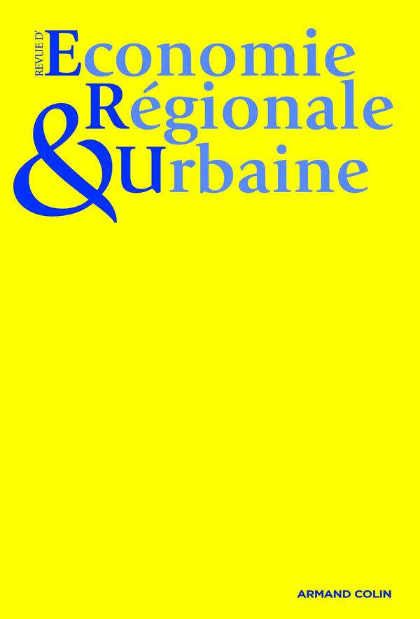 Revue d'économie régionale et urbaine : n 3 / 2014