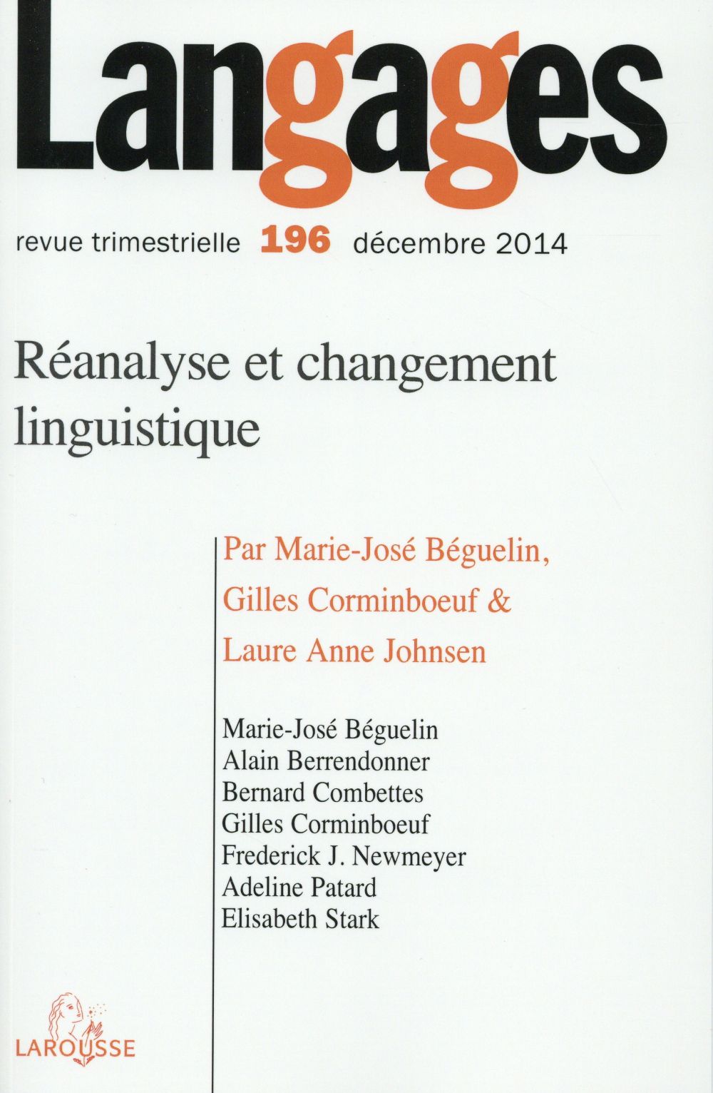 Revue langages n.196 : réanalyse et changement linguistique