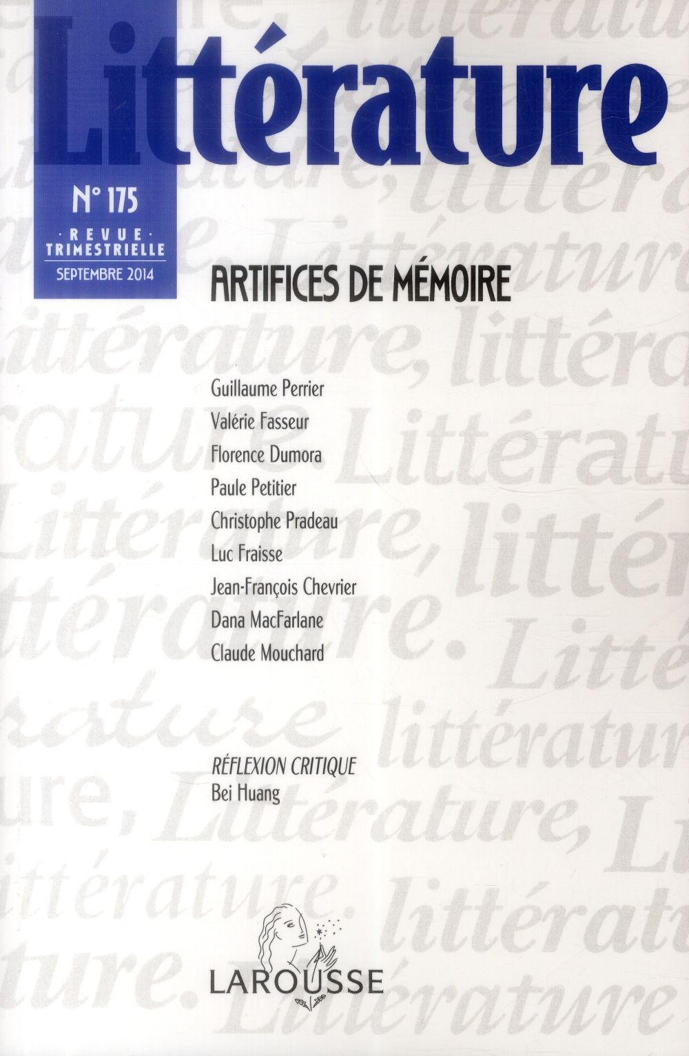 Littérature n.175 : artifices de mémoire