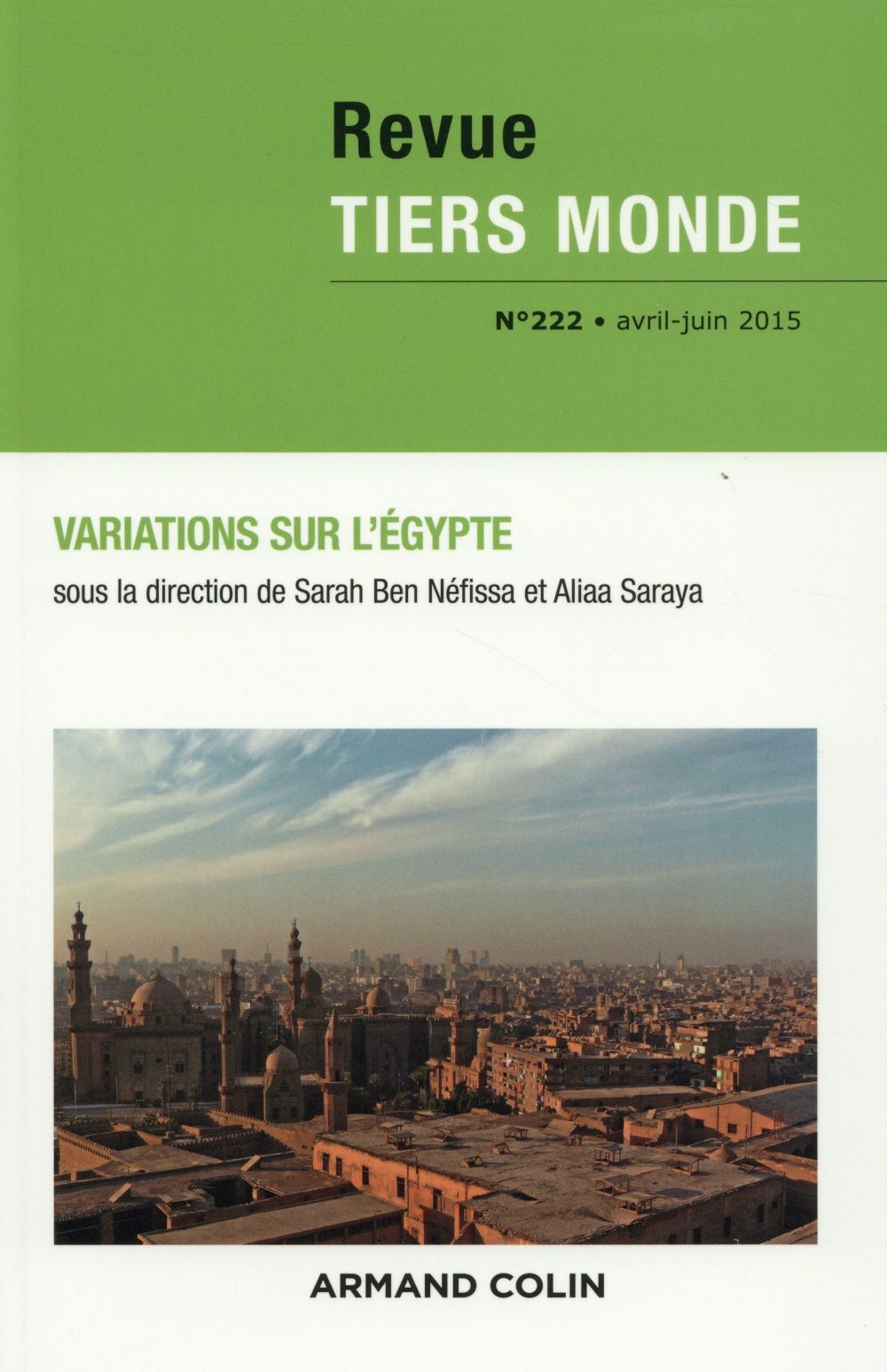 REVUE TIERS-MONDE n.222 : variations sur l'Egypte