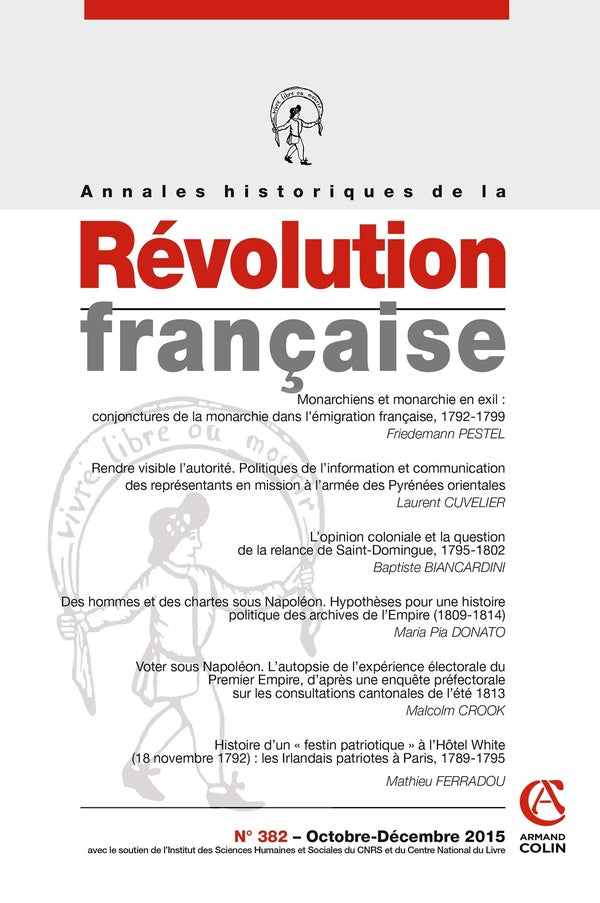 Annales historiques de la révolution française n.382 : octobre/décembre 2015