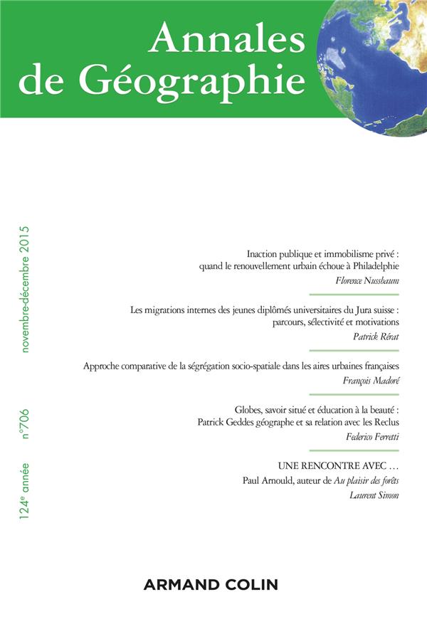 Revue Annales de géographie n.706