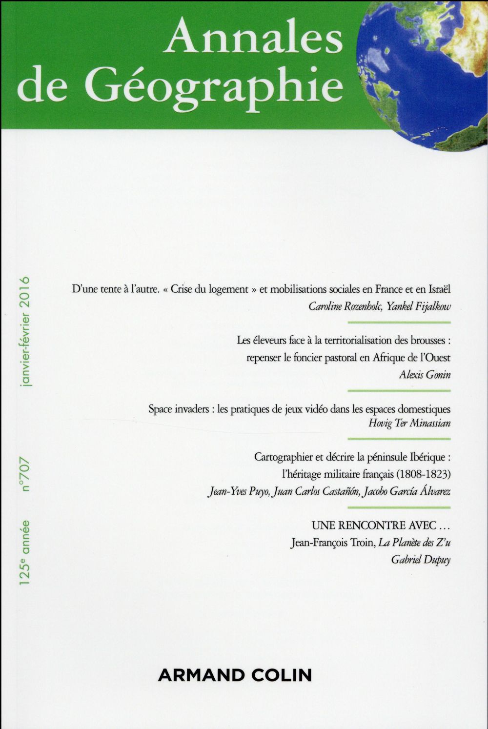 Revue Annales de géographie n.707 : revue annales de géographie Tome 707