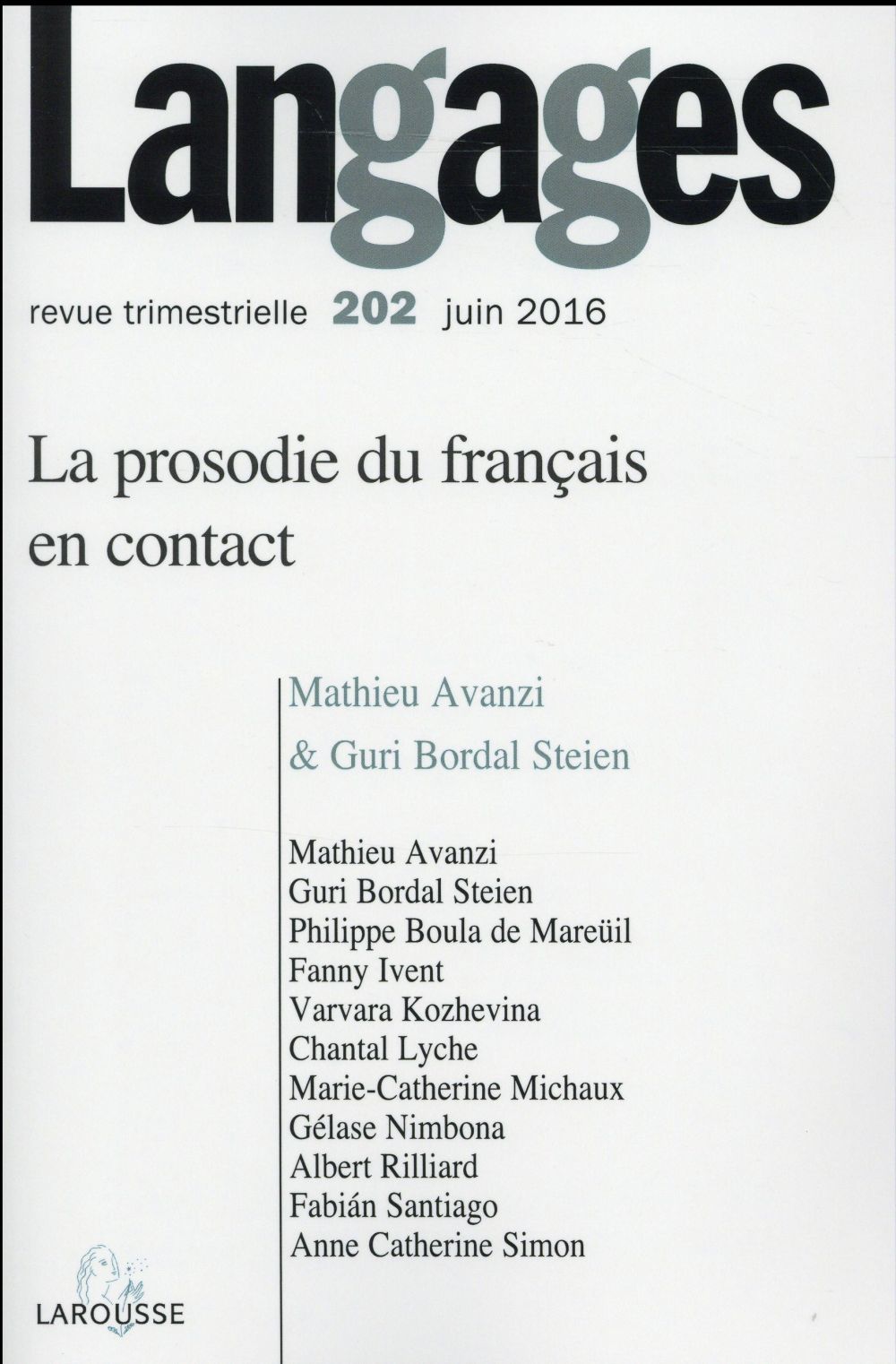 Revue langages n.202 : 2/2016 ; la prosodie du français en contact