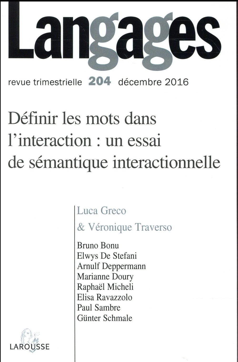 Revue langages n.204 : 4/2016