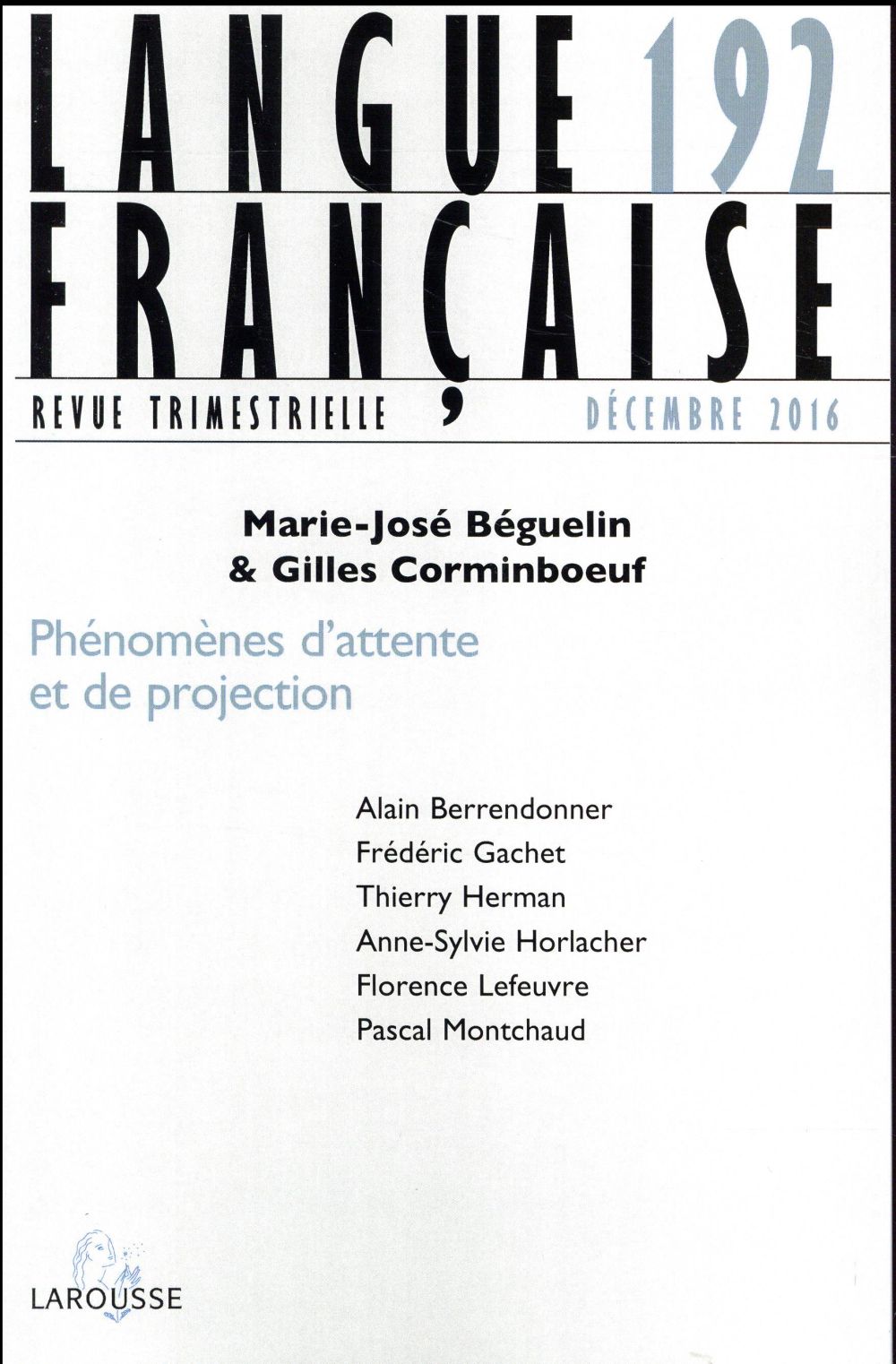 Langue française n.192 : 4/2016