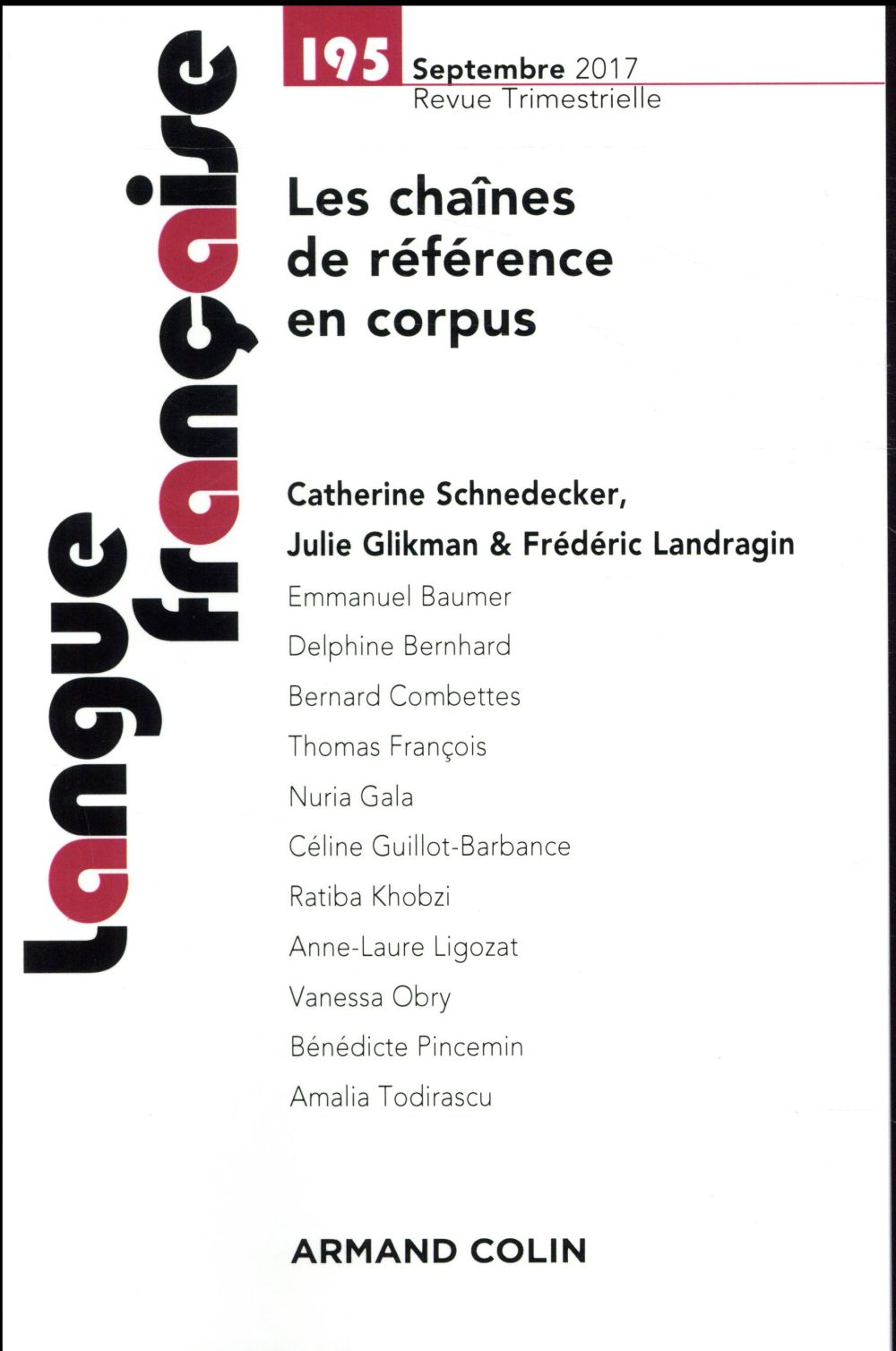 Langue française n.195 : 3/2017