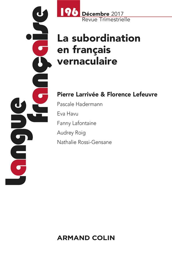 Langue française n.196 : 4/2017 ; noms généraux