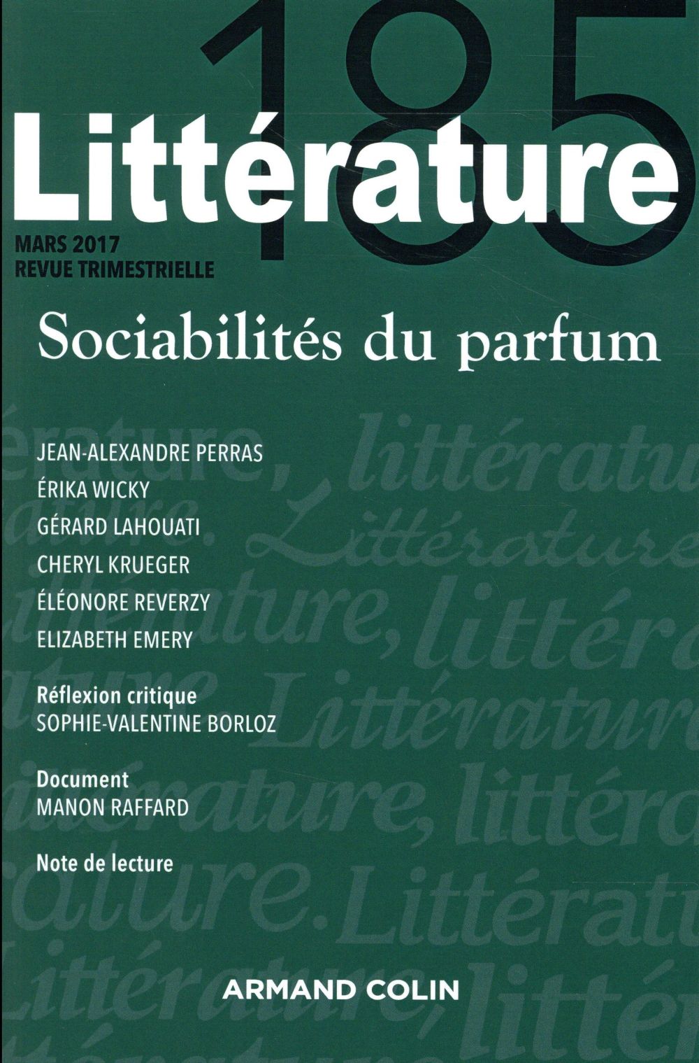 Littérature n.185 : sociabilités du parfum