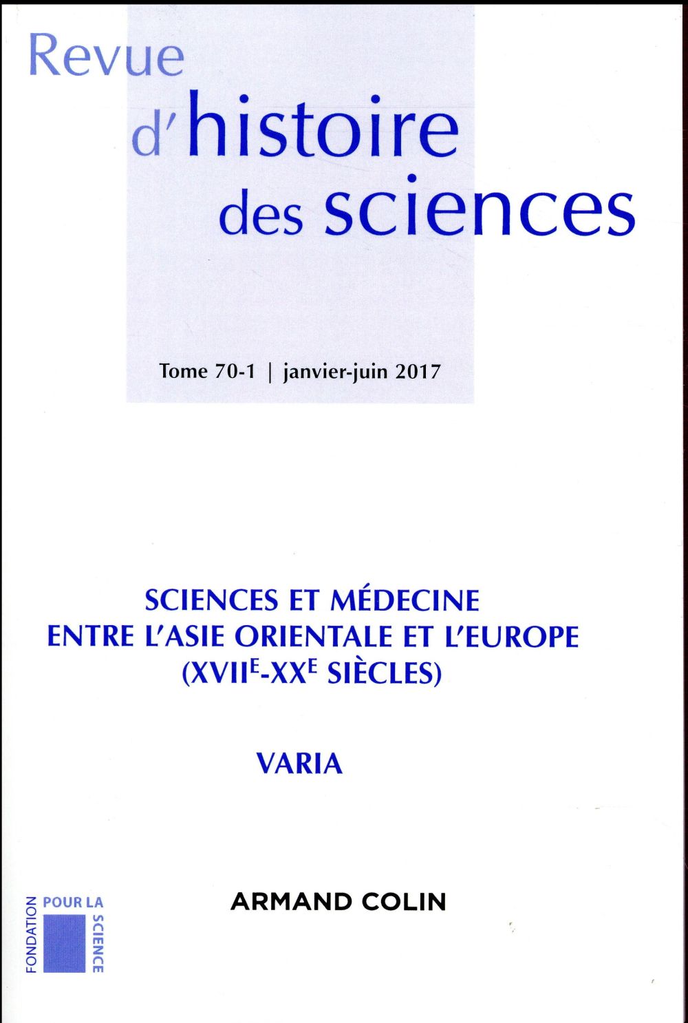 REVUE HISTOIRE, ECONOMIES & SOCIETES n.2/2017