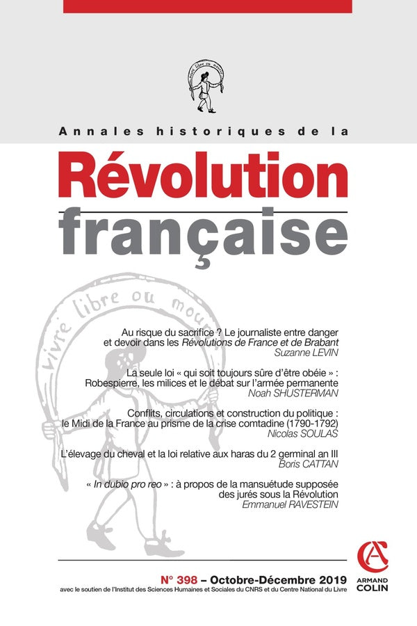 Annales historiques de la révolution française n.398 : octobre-décembre 2019