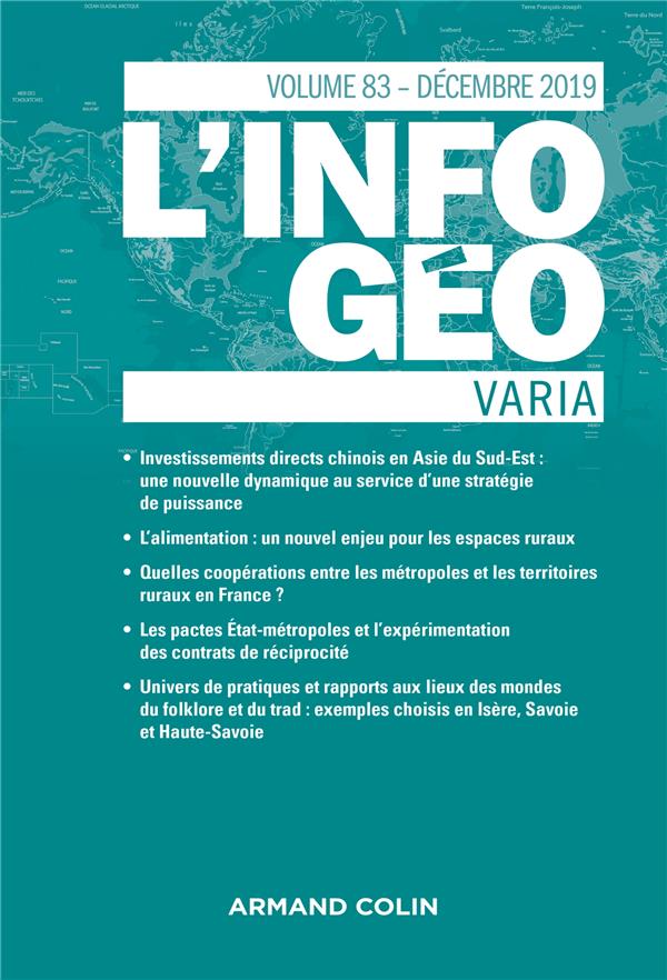 L'information géographique n.83 : décembre 2019 ; varia