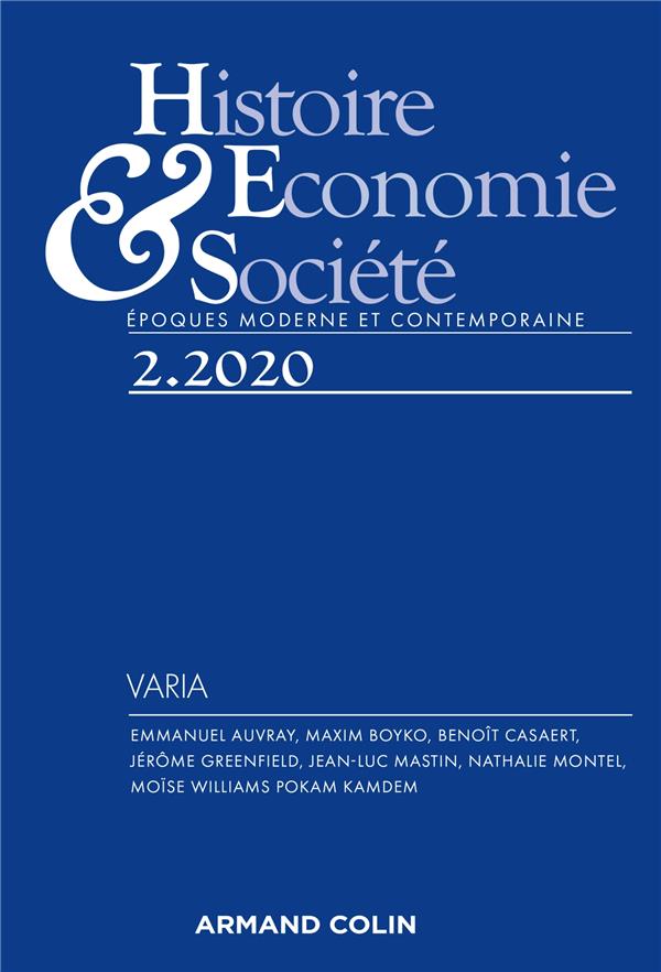 Histoire, économie & société n.2/2020 : varia