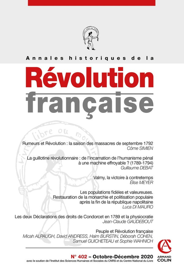 Annales historiques de la révolution française n.402 : octobre-décembre 2020