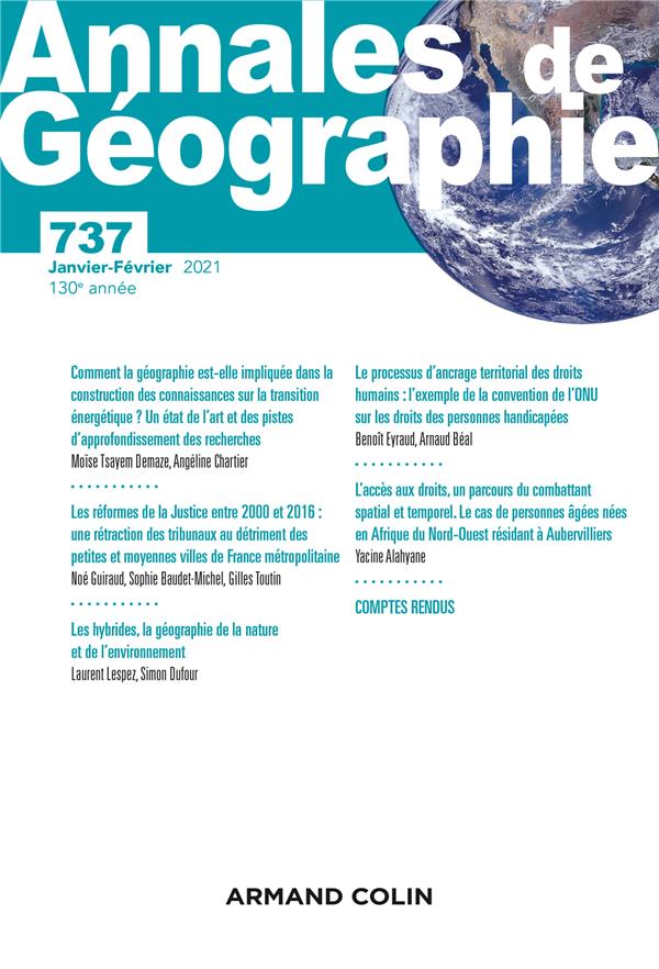 Revue Annales de géographie n.737 : varia