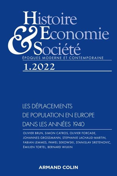 Histoire, économie & société n.1/2022 : les déplacements de population en Europe dans les années 1940