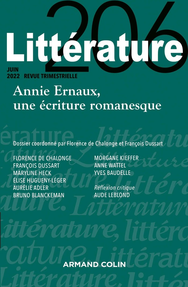 Littérature n.206 : Annie Ernaux, une écriture romanesque