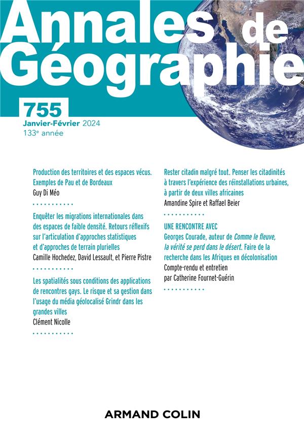 Revue Annales de géographie n.755 : Varia