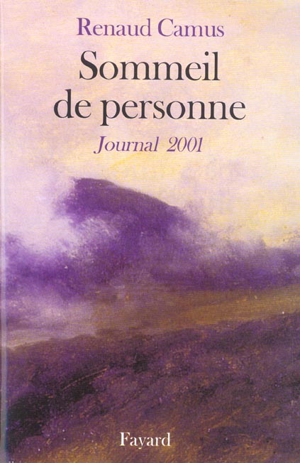 Sommeil de personne ; journal 2001