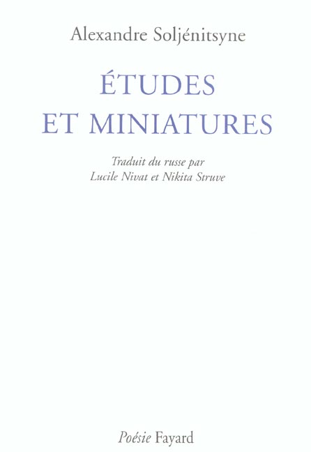 études et miniatures