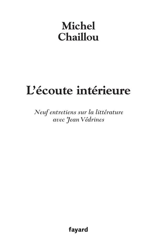 L'écoute intérieure