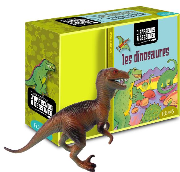J'apprends à dessiner : les dinosaures ; coffret - flash vidéo