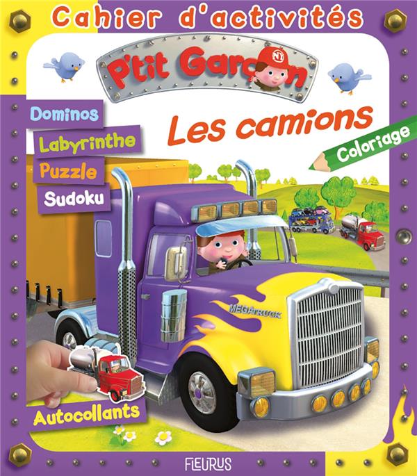 Cahier d'activités : P'tit Garçon : les camions - flash vidéo