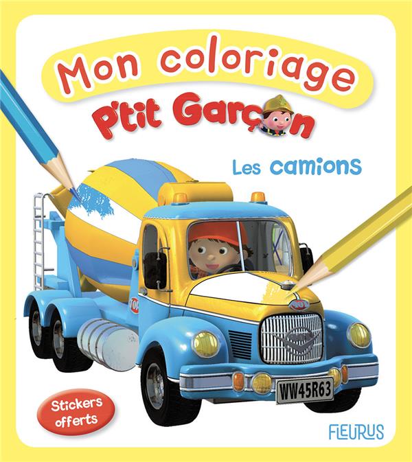 Mon coloriage : P'tit Garçon : les camions - flash vidéo