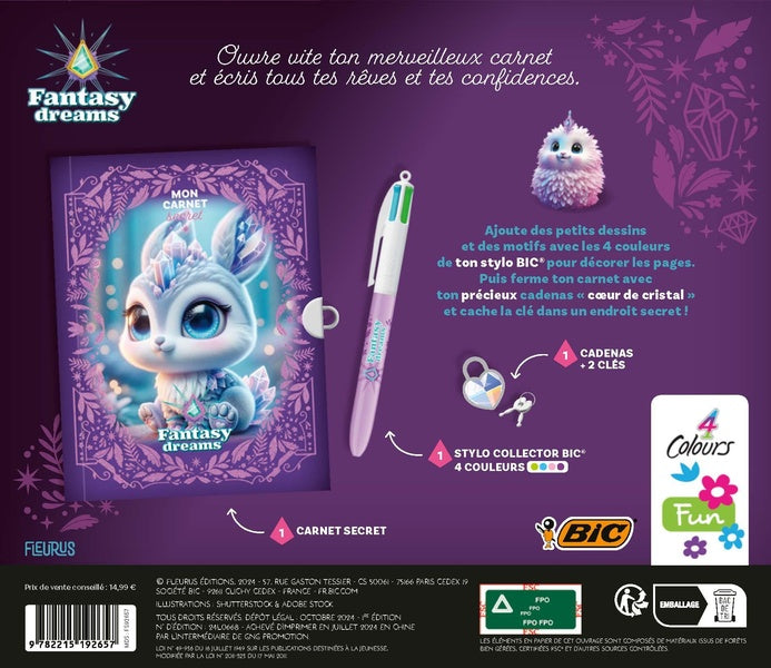 Mon carnet secret : Fantasy dreams : Rêve de cristal