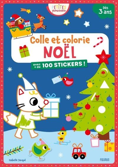 Colle et colorie Noël avec + de 100 stickers !