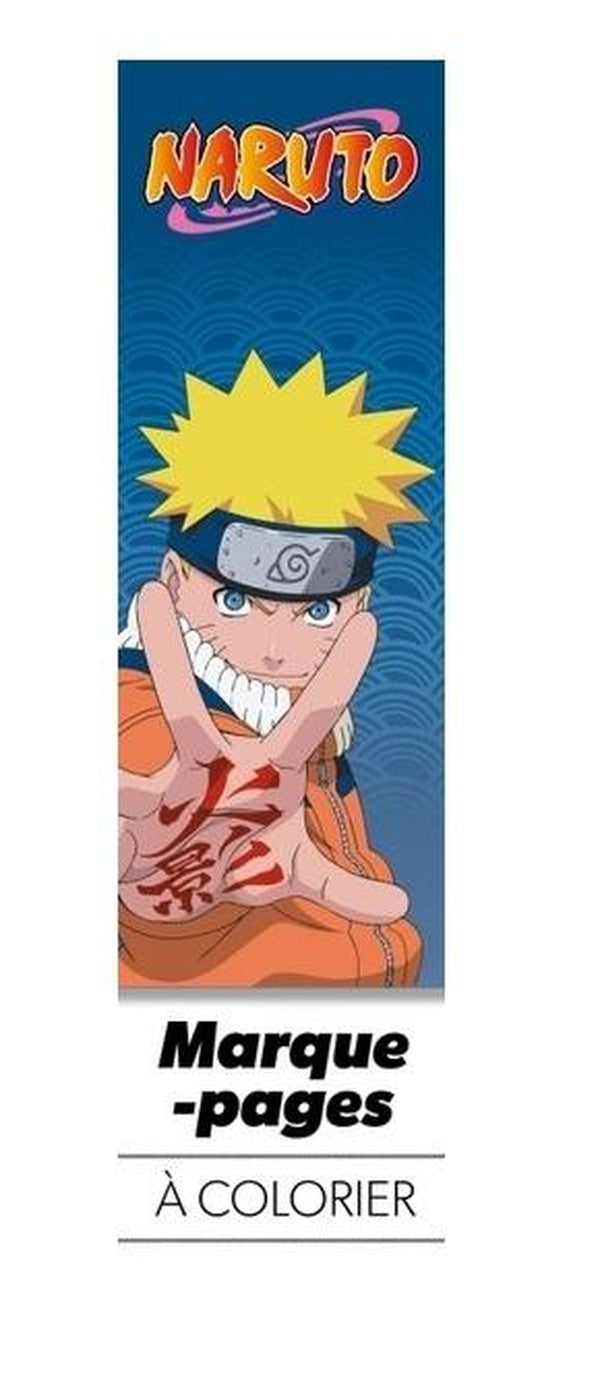 Naruto : marque-pages à colorier : bleu