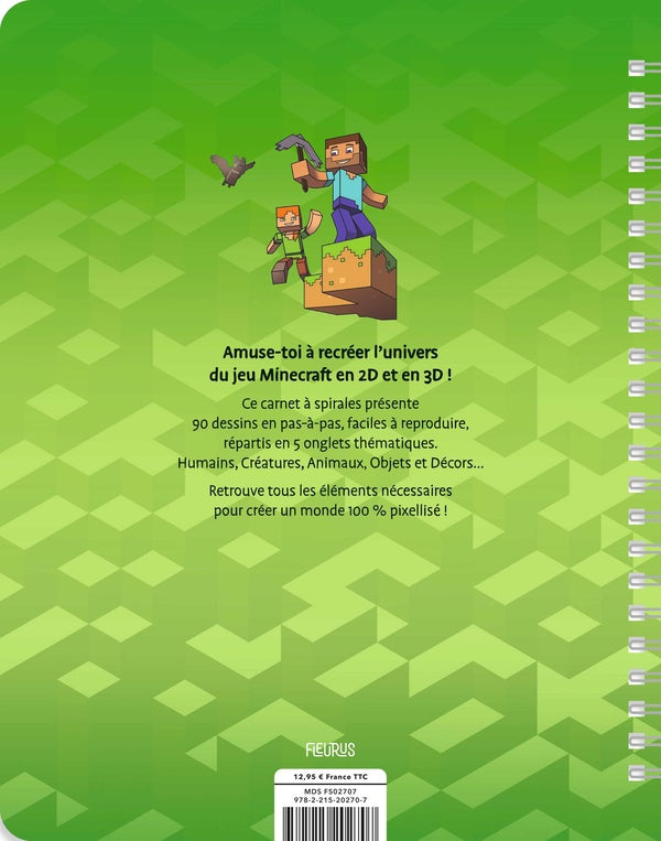 Minecraft : Mon carnet de dessin : 90 modèles en pas-a-pas