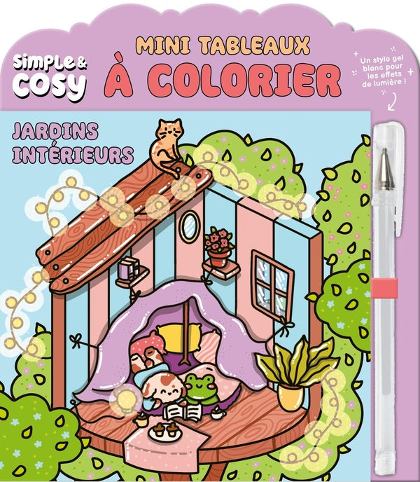Mini Tableaux cosy à colorier : Jardins intérieurs