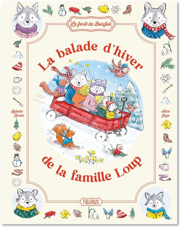 La balade d'hiver de la famille Loup