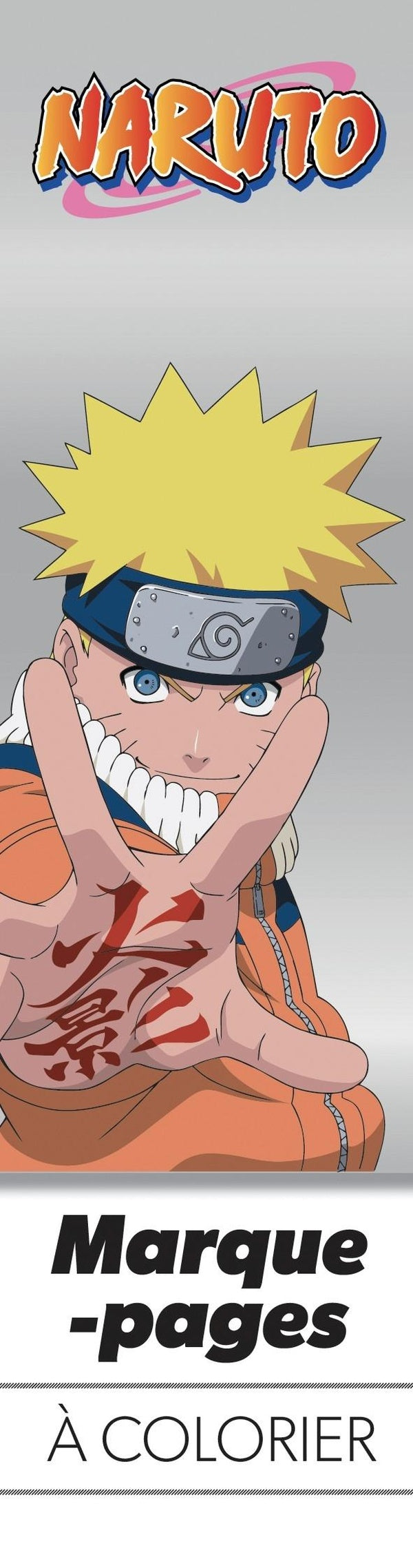 Marque-pages a colorier naruto - edition silver