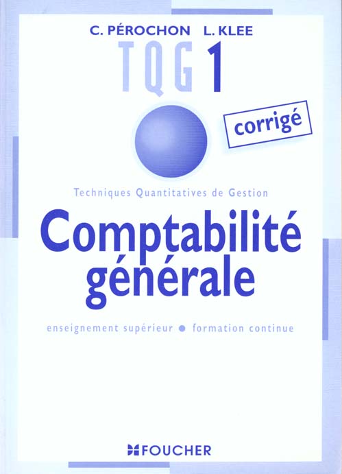 Corrige de comptabilite generale tqg 1